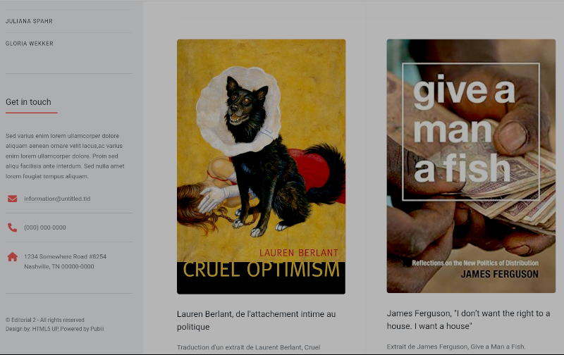 carnet : extraits traduits