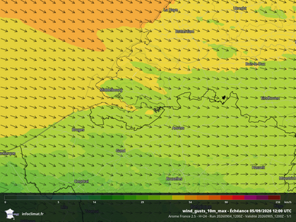 infoclimat arome-france wind-gusts-10m-max 20260904 1200Z h024 2026-09-05T1200 paysage